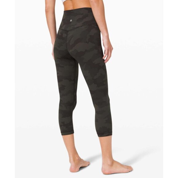 Lululemon Align Crop *21" Heritage 365 Camo Dark Olive Multi size 10 - Picture 5 of 8